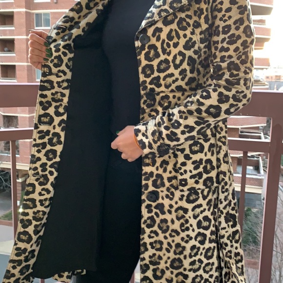 Alice + Olivia Leopard Trench Coat - Picture 9 of 14